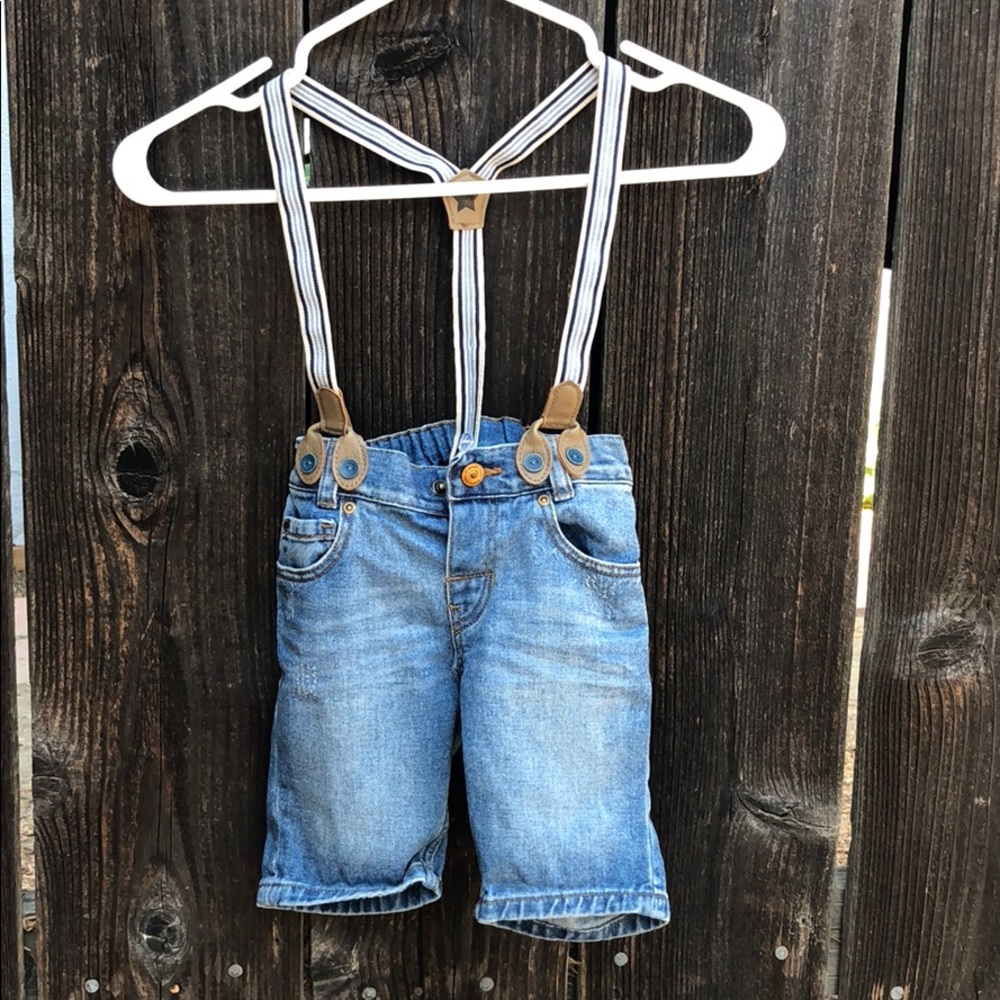H&M Jean Shorts with Suspenders